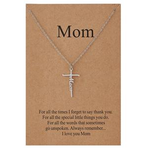Collana Personalizzabile in Acciaio Inossidabile con Nome Inciso e Croce alla Moda, Stile Classico, Gioiello Regalo <span class=keywords><strong>di</strong></span> Fidanzamento per <span class=keywords><strong>Donna</strong></span> - Product Image 5