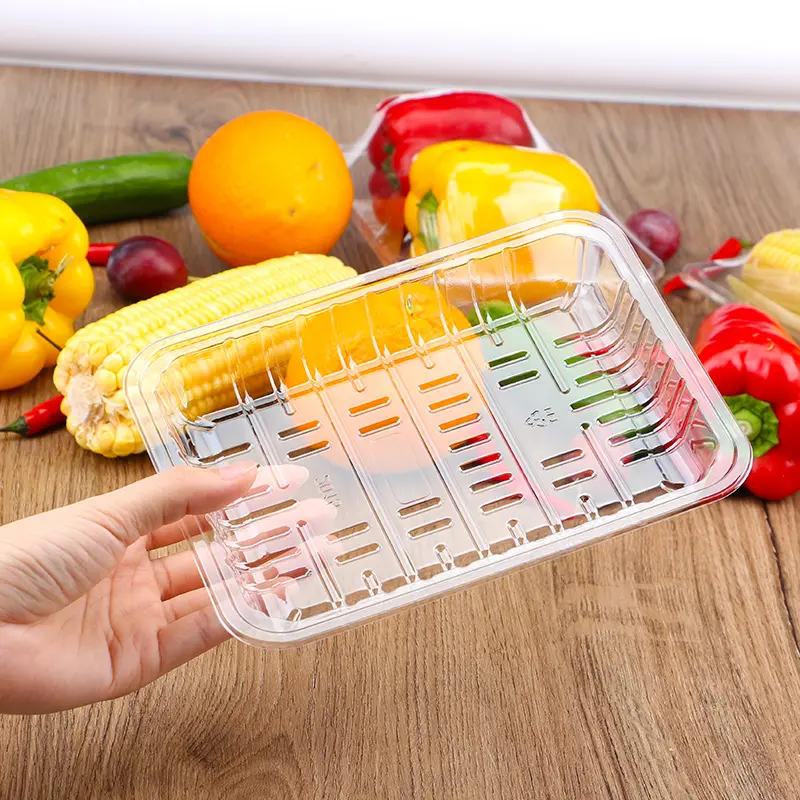 Disposable Packaging Pet Plastic Display Food Clear Polypropylene Tray For Meat