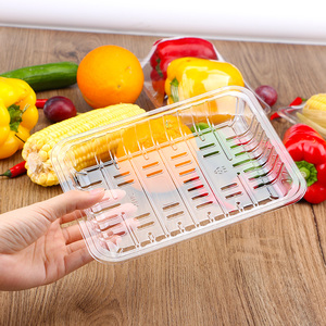 Emballage jetable en plastique Pet, 100 pièces, plateau à affichage en <span class=keywords><strong>polypropylène</strong></span> transparent pour la viande - Product Image 1