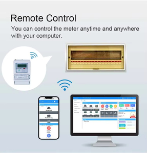 Medidor eléctrico <span class=keywords><strong>prepago</strong></span> trifásico inteligente directo de fábrica Medidor de energía LCD con conectividad WiFi RS485 Oferta de red inteligente OEM/ODM - Product Image 4