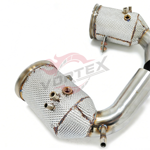 Vortex 304 - Colectores de escape de acero inoxidable pulido a espejo con catalizador para Porsche 911 992 3.0T OPF, escape de alto rendimiento - Product Image 5