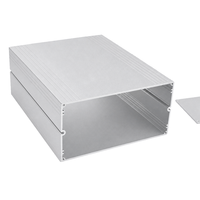 Boîtier de dissipateur thermique en alliage d'aluminium 150*75MM, ailettes fines sur deux faces, anodisé argenté, extrudé, IP54, fabriqué sur mesure pour toute longueur