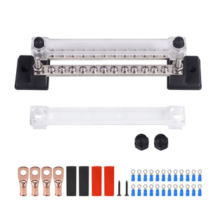 Barra de Distribución de Energía de Cobre de 6-12 Canales, 150A, 12-48V, con Cubierta Transparente - Product Image 4