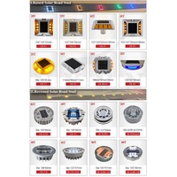 Vente en gros de marques routières solaires surélevées en aluminium en forme de fer à cheval, type œil de chat, étanches IP68, à LED, haute capacité de charge