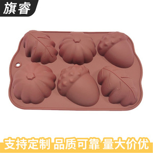 <b>Silicone</b> Fruit Shaped Cake Mold 6 Cavities Oven Safe Dishwasher Safe <b>Baking</b> Tool For Desserts And Cookies - Product Image 4