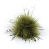 Pompon en fausse fourrure de raton laveur et renard, 10 cm, à poils longs, pour bricolage et décoration