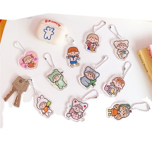 Airpods Decorative Pendant Cute Girl Transparent Acrylic Keychain Customized
