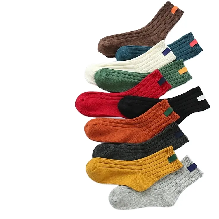 Kids Socks 100% Cotton Socks For School Children Spring Autumn Winter Ins Tube Colo Cotton Socks Custom