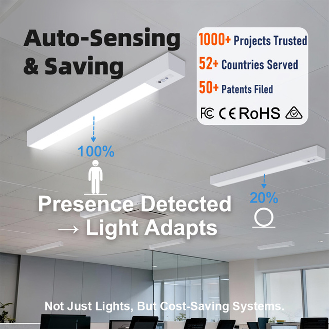 Amelech Occupancy Sensor and Daylight Haveraging LED Light Solutions with Human Centric Linear Light for Hotel Corridor Lighting