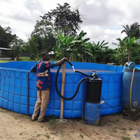 Bâche en toile PVC double couche bleu clair pliable Zhihui pour bassins à poissons, réservoirs d'aquaculture biofloc sur mesure pour fermes piscicoles