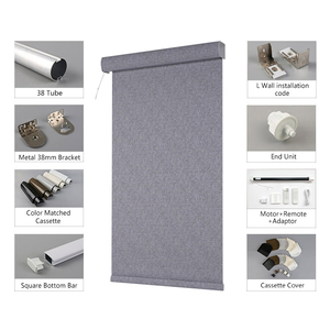 Roller Blinds Polyester Blackout Motorized Smart <strong>Curtain</strong> Window Cordless Roller Blinds Shades - Product Image 2