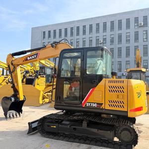 Machinerie de construction d'occasion, mini-excavatrice sur chenilles hydraulique SANY SY75CPRO de 7 tonnes, mini-excavatrice d'occasion pour la construction routière - Product Image 2