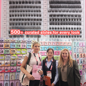 Wholesale Soft Natural Fluffy Hand Made <b>Lash</b> Clusters Private Label Eyelash Clusters Tray - Product Image 5