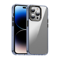 MRYES Hot Metal Frame Bracket Hard Transparent Clear TPU Mobile Phone Case Pour iPhone 14 Plus iPhone 14 Pro Max