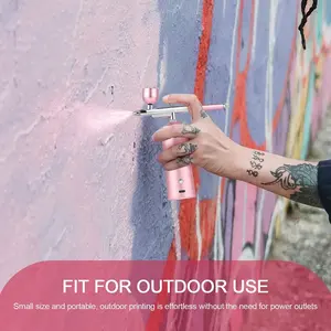 Productos al por mayor pistola de tatuaje inalámbrica Kit de aerógrafo profesional pluma de tatuaje Kit de Arte de uñas compresor para pintar - Product Image 4