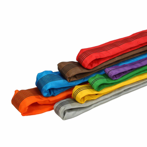 Sangle <span class=keywords><strong>tubulaire</strong></span> ronde souple en polyester 15t 20t 30t pour élingue de levage - Product Image 1