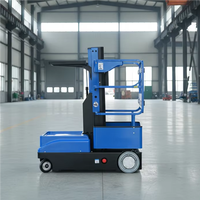 Plateforme élévatrice verticale autopropulsée électrique EVERLIFT HELI pour la manutention, élévateur portable monoplace pour entrepôt