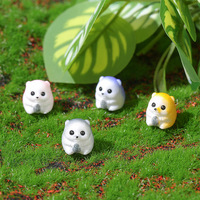 Beliebtes Design Cartoon Sieben Farben Kleine Maus & Hamster Mikro-Landschaft Harz-Figur Handwerk zur Dekoration