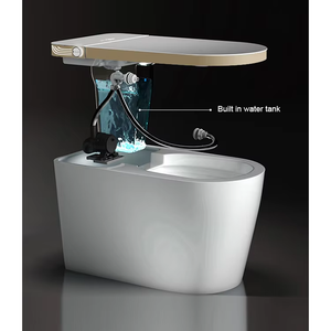 Hiện đại nước tự động Closet WC Luxury Vàng thông minh Nhà vệ sinh bát tầng gắn phòng tắm nhà vệ sinh thông minh - Product Image 5