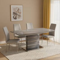 Table à manger rectangulaire extensible moderne de qualité supérieure à prix de gros, mobilier de cuisine pour 6 à 10 personnes