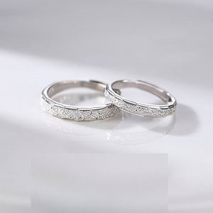 Anillos De Pareja Platinum Plated Shiny Starry <b>Couple</b> <b>Ring</b> for Men Women Romantic Wedding Adjustable Open All Sky Star <b>Ring</b> - Product Image 2