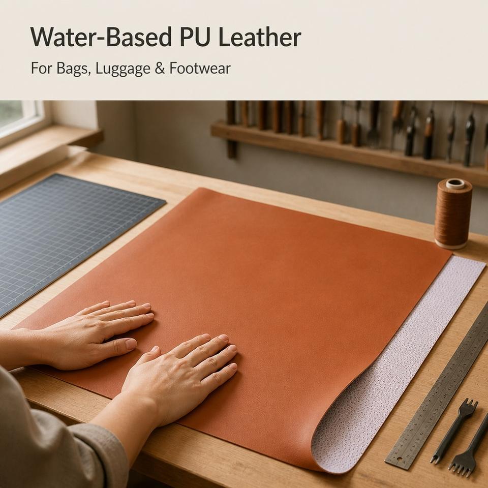 Eco-Friendly Water-Based PU Leather Nappa Pattern Vegan Synthetic ...