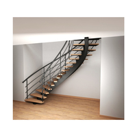 Escalier courbé en pierre naturelle, escalier courbé en marbre blanc, grand escalier
