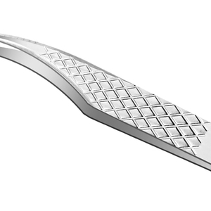 Professionele hoogwaardige roestvrijstalen wenkbrauw- en wimpertang, 75 graden puntig, aanpasbaar logo, voor wimperextensions en wenkbrauwen - Product Image 3