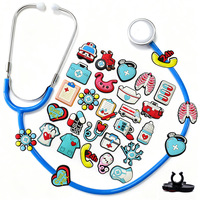 Clip décoratif en PVC souple de style médical pour stéthoscope d'infirmière, petit accessoire de vente en gros