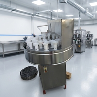 Petite machine de remplissage et de bouchage automatique de table pour eau pure, moteur électrique, capacité de 1000 bouteilles/heure, pour boissons, produits chimiques, plastique