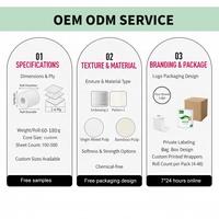Rouleau de papier toilette en gros 2, 3, 4, 5, 6 plis, imprimé, avec mandrin, pour salle de bain