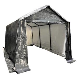 Auvent de voiture portable 3x6m en <span class=keywords><strong>aluminium</strong></span> et acier de haute qualité, noir, pratique, durable, facile à assembler, imperméable en PVC - Product Image 1