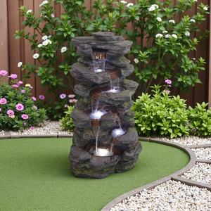 Rotstuin Hars Binnen/Buiten Water Vliesgevel Ornament Kunstmatige Herfst Waterval Fontein Decoratie Voor Tuin Of Tuin Gazon - Product Image 2