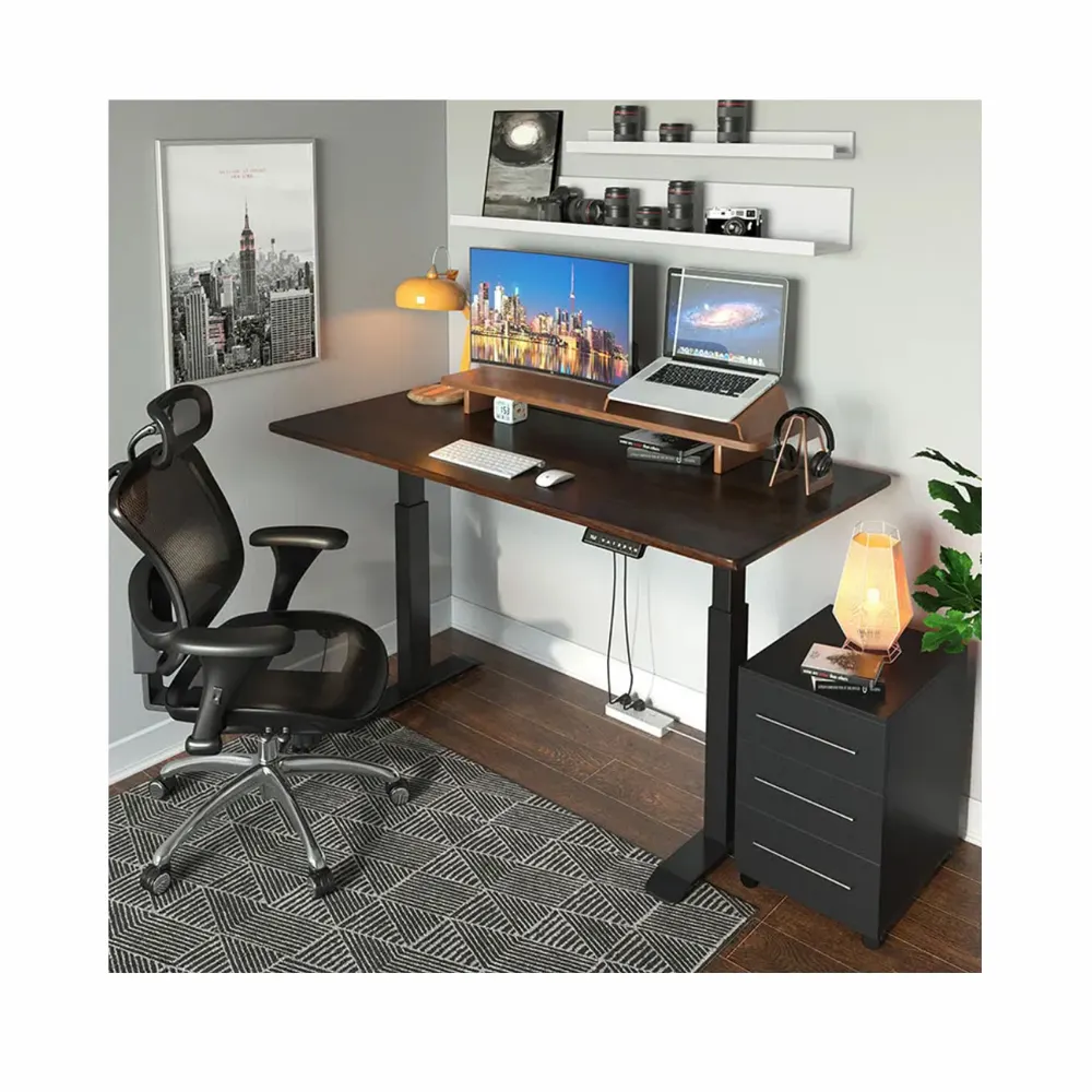 OEM ergonómico Oficina Marco eléctrico Columna de elevación de pie Altura ajustable Sit Stand Desk