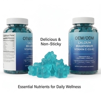 Gummies Calcium Magnésium Vitamine C D3 K2 pour Adultes, Énergie Boostée, OEM ODM, Saveur Personnalisable, Emballage, Haute Absorption, Végétalien, 60 unités