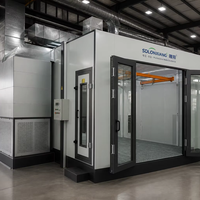 Cabine de peinture automobile électrique à éclairage infrarouge LED, panneau sandwich en acier coloré de 0,5 mm, cuisson à 80°C, 380V 50Hz, haute efficacité électrique