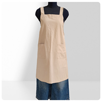 Tablier sans manches en lin-coton réutilisable, style japonais minimaliste, tendance, artistique, rétro, multifonctionnel pour la maison
