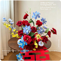 Fleurs artificielles en soie QiYing Victory, centre de table, décoration de mariage, design moderne et tendance, vente en gros, conception personnalisée, décoration d'événements