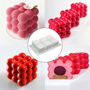 3D Bubble Cube Candle <b>Molds</b>, 6 Cavity Bubble <b>Silicone</b> Candle <b>Mold</b> for Candles Soap <b>Christmas</b> Chocolate Fondant Dessert - Product Image 3