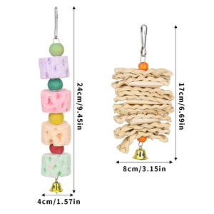 Juguete Colgante para Jaula de Loros, Juguete Masticable para Aves, para Calopsitas, Periquitos, Cacatúas, Juguete Interactivo Divertido para Afilar el Pico - Product Image 3