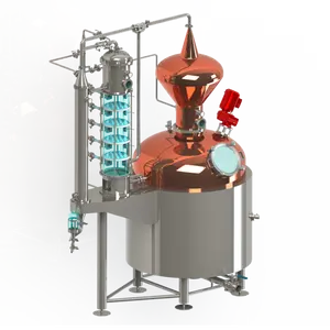 Commerciële Destillatie Machine 250L Rood Koper Distilleerder Top Kwaliteit Destillatie Machine
