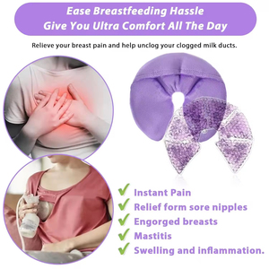Almohadillas de Gel Reutilizables 3 en 1 para Madres, 18x18cm, Compresas Frías/Calientes para Rehabilitación de Lactancia - Product Image 5