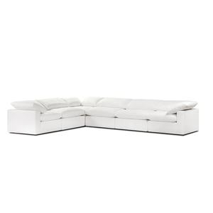 PZCN HOME chaise lavable tela de lino Sleeper L forma de alta calidad nube sofá seccional conjunto - Product Image 1