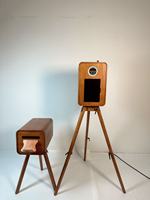 Photomaton en bois vintage en chêne compatible avec les écrans tactiles iPad, les appareils photo reflex numériques, impression instantanée pour événements et fêtes, garantie de 2 ans
