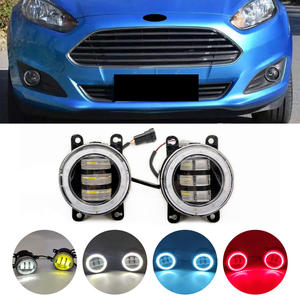 Gruppo Luci Fendinebbia Angel Eye per Ford <span class=keywords><strong>Fiesta</strong></span> 2001-2015, Lampada LED per <span class=keywords><strong>Paraurti</strong></span> Anteriore, Luce di Guida e Diurna - Product Image 2