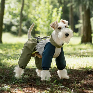 <b>Dog</b> Raincoat Modern Classic Waterproof Windproof Solid Fabric Lightweight Reflective Breathable Full-<b>Body</b> Coverage Dry <b>Suit</b> - Product Image 1