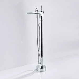 Robinet <span class=keywords><strong>de</strong></span> baignoire sur pied en laiton Robinet d'<span class=keywords><strong>eau</strong></span> chaude et froide Robinet en <span class=keywords><strong>bois</strong></span> Robinet <span class=keywords><strong>de</strong></span> douche vertical pour baignoire - Product Image 1