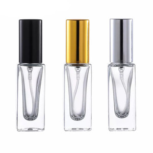Transparent Square 6ml Refillable Aluminum Atomizer Perfume Spray <b>Bottle</b> Portable Refillable Perfume <b>Bottle</b> with Silver Gold Cap - Product Image 1