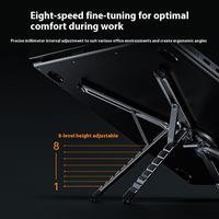 Support de téléphone réglable à 360 degrés Creative E05 A8, support de refroidissement pour ordinateur portable, support ergonomique pliable pour tablette, support de bureau