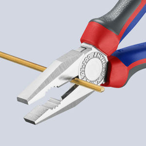KNIPEX 03 05 200 Alicates combinados con mangos ergonómicos cromados de 200 mm - Product Image 3